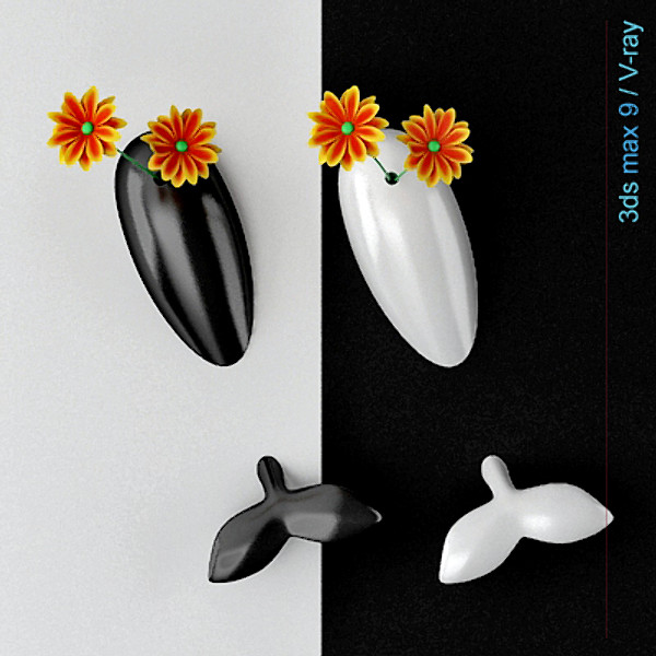 3d alessandro flowers whale vase - Whale vase by lajhar